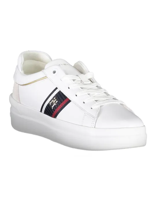 Tommy Hilfiger Nachhaltige Kontrast Sneaker - Weiß