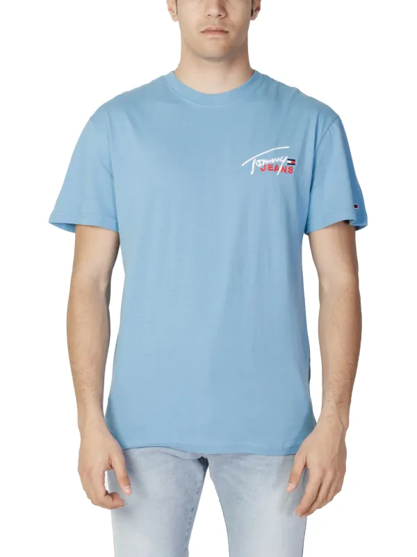 Tommy Jeans hellblaues Kurzarm-T-Shirt Tommy Jeans hellblaues Kurzarm-T-Shirt