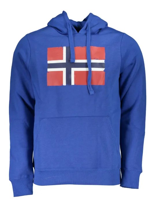 "NORWAY 1963 Sweatshirts im Sale | Kapuzensweatshirt Fleece Logoaufdruck NORWAY 1963 Blau online kaufen"|Planet-Deluxe