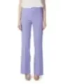 Lavendelfarbene Hosen mit hoher Taille
