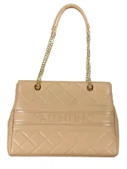 "VALENTINO BAGS Einzelstücke & Seltenheiten im Sale | VALENTINO BAGS VBS51O04ADA_BEBEIGE - Exklusive Schultertasche mit Kettendetails, Zwei Hauptfächer und Telefonhalter, Elegantes  online kaufen"|Planet-Deluxe