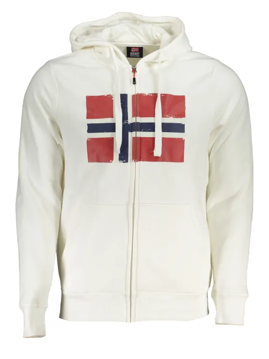 "NORWAY 1963 Sweatshirts im Sale | Kapuzen-Fleece-Sweatshirt mit Taschen und Logo NORWAY 1963 online kaufen"|Planet-Deluxe