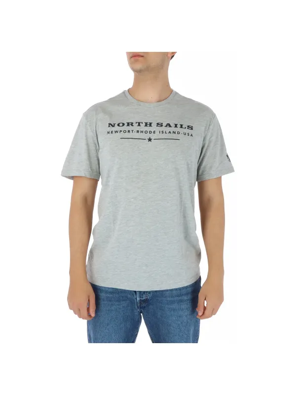 Graues North Sails Baumwoll-T-Shirt