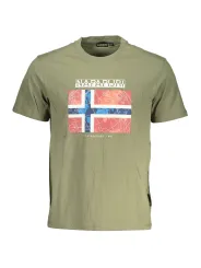 "Napapijri T-Shirts im Sale | Napapijri TShirt Kurzarm Normal Rundhals Logo Print Grün online kaufen"|Planet-Deluxe