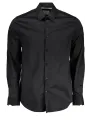 "GUESS JEANS Hemden im Sale | Slim Fit Hemd mit Italienkragen und Stickerei aus Bio-Baumwolle online kaufen"|Planet-Deluxe