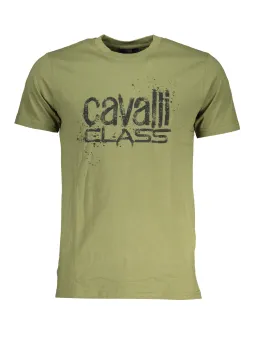 "Cavalli Class Rundhals T-Shirt mit Logo – Kurzarm, stilvoll"