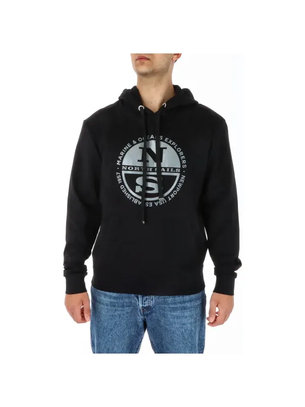 Schwarzer North Sails Kapuzenpullover Schwarzer North Sails Kapuzenpullover