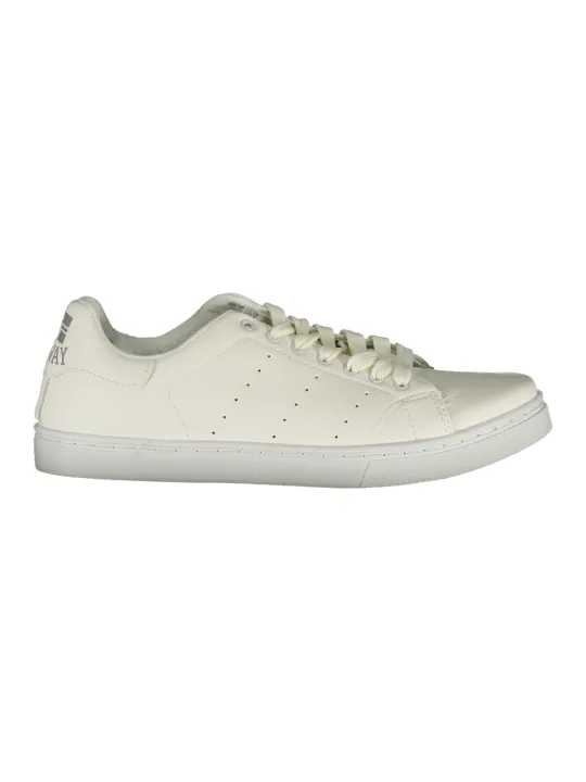 "NORWAY 1963: Weiße Sneakers mit Kontrastdetails"