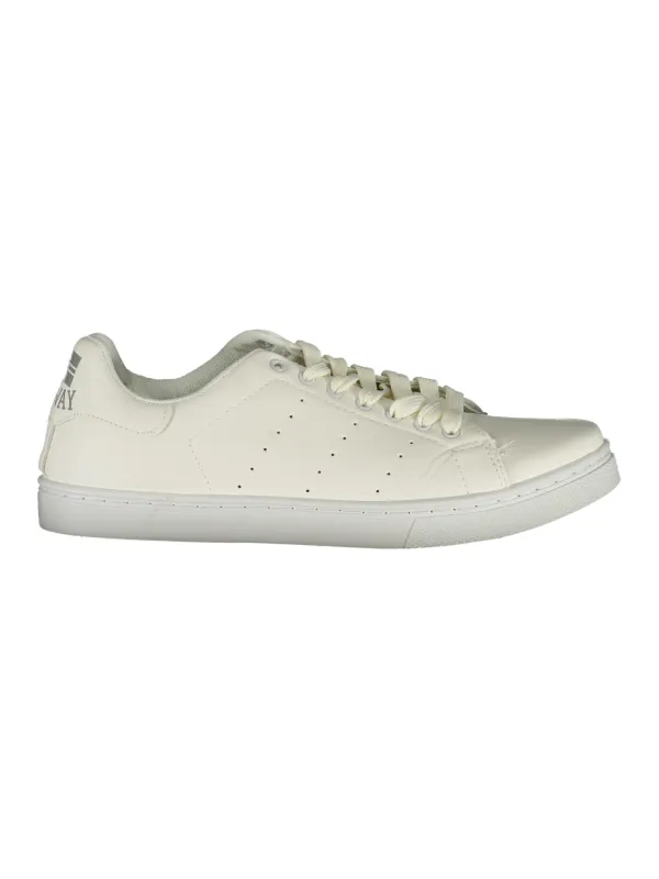 "NORWAY 1963: Weiße Sneakers mit Kontrastdetails"