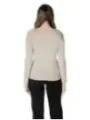 Tan, langärmliger Pullover mit Rundhalsausschnitt