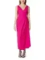 Pinkes, tailliertes Mid-Calf-Kleid Sandro Ferrone