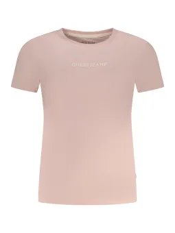 "Guess Jeans Bio-Baumwollshirt mit Print, Rundhals, Kurzarm"