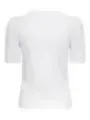 Weiße Bluse mit Puffärmeln