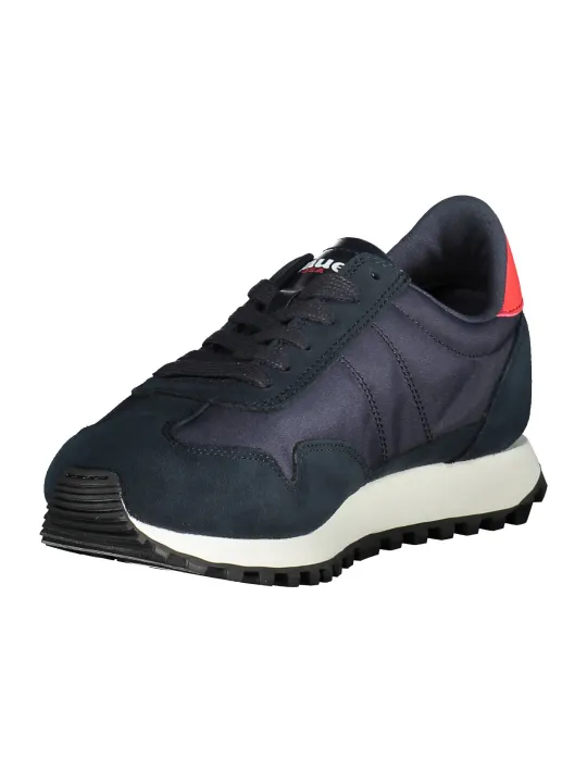 "Blauer Sneakers im Sale | KONTRAST-SNEAKER MIT LOGO UND SCHNÜRSENKEL online kaufen"|Planet-Deluxe