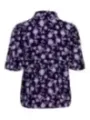 Floral bedruckte Damenbluse kurzärmlig