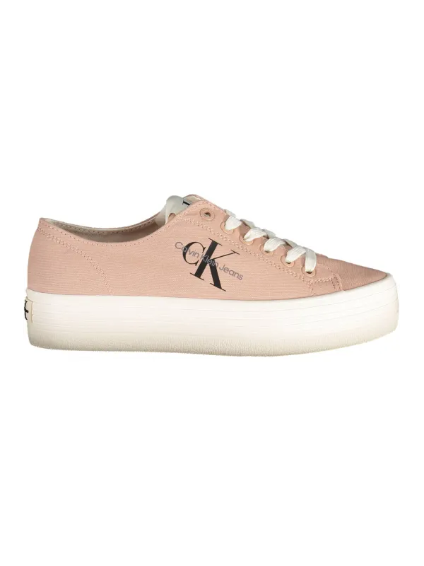 "Calvin Klein Sneakers im Sale | Calvin Klein Plateau Sneaker Print Rosa online kaufen"|Planet-Deluxe