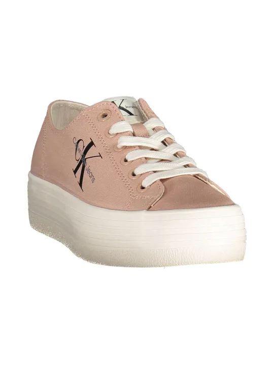 "Calvin Klein Sneakers im Sale | Calvin Klein Plateau Sneaker Print Rosa online kaufen"|Planet-Deluxe