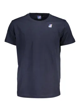 "KWay Blaues Rundhals T-Shirt mit Logo - Kurzarm & Stilvoll"