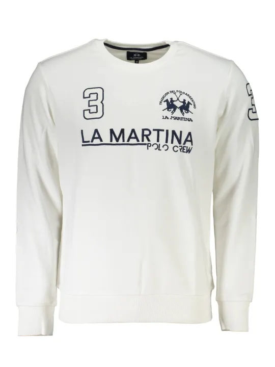 "LA MARTINA Sweatshirts im Sale | Langarm Sweatshirt Rundhals Kontrast Details Logo La Martina online kaufen"|Planet-Deluxe