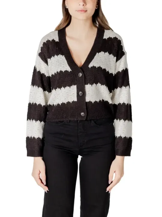 Gestreifter Jacqueline De Yong Strickjacke