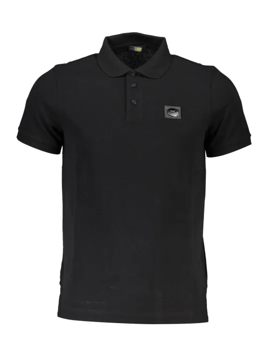 "Cavalli Class Poloshirts im Sale | Cavalli Class Schwarz Polo mit Print und Logo online kaufen"|Planet-Deluxe