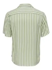 Grün-weiß gestreiftes Kurzarmhemd Only & Sons