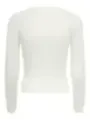 Weißer Damen Strickpullover Rückansicht