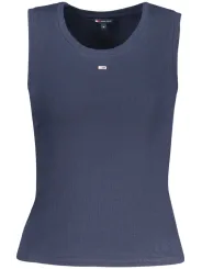 "Tommy Hilfiger Hemden im Sale | Tommy Hilfiger Damen Tanktop DW0DW20673_BLC1G - Weiter Ausschnitt, Stickerei Logo, 95% Regenerative Baumwolle online kaufen"|Planet-Deluxe
