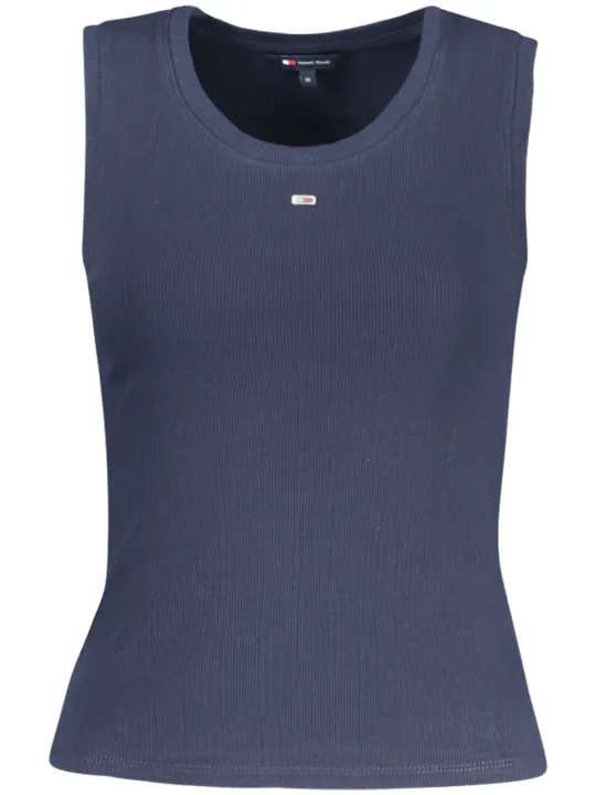 "Tommy Hilfiger Hemden im Sale | Tommy Hilfiger Damen Tanktop DW0DW20673_BLC1G - Weiter Ausschnitt, Stickerei Logo, 95% Regenerative Baumwolle online kaufen"|Planet-Deluxe