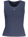 "Tommy Hilfiger Hemden im Sale | Tommy Hilfiger Damen Tanktop DW0DW20673_BLC1G - Weiter Ausschnitt, Stickerei Logo, 95% Regenerative Baumwolle online kaufen"|Planet-Deluxe