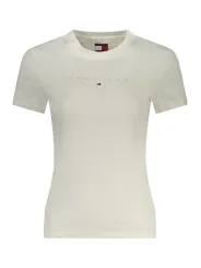 "Tommy Hilfiger T-Shirts im Sale | Tommy Hilfiger Damen T-Shirt DW0DW20315_BIYBL - Kurzarm, Rundhals, Logo-Print, 95% Regenerierte Baumwolle online kaufen"|Planet-Deluxe