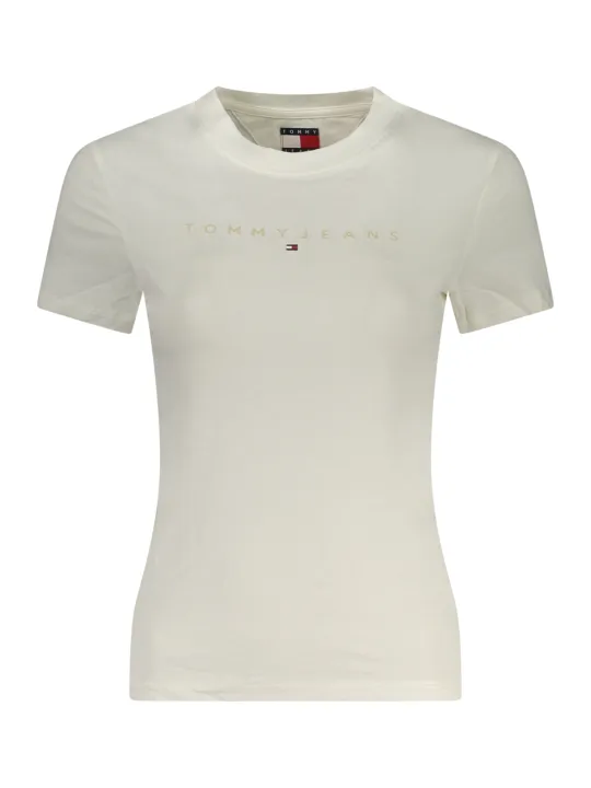 "Tommy Hilfiger T-Shirts im Sale | Tommy Hilfiger Damen T-Shirt DW0DW20315_BIYBL - Kurzarm, Rundhals, Logo-Print, 95% Regenerierte Baumwolle online kaufen"|Planet-Deluxe