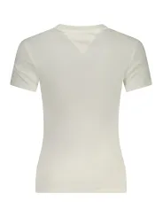 "Tommy Hilfiger T-Shirts im Sale | Tommy Hilfiger Damen T-Shirt DW0DW20315_BIYBL - Kurzarm, Rundhals, Logo-Print, 95% Regenerierte Baumwolle online kaufen"|Planet-Deluxe