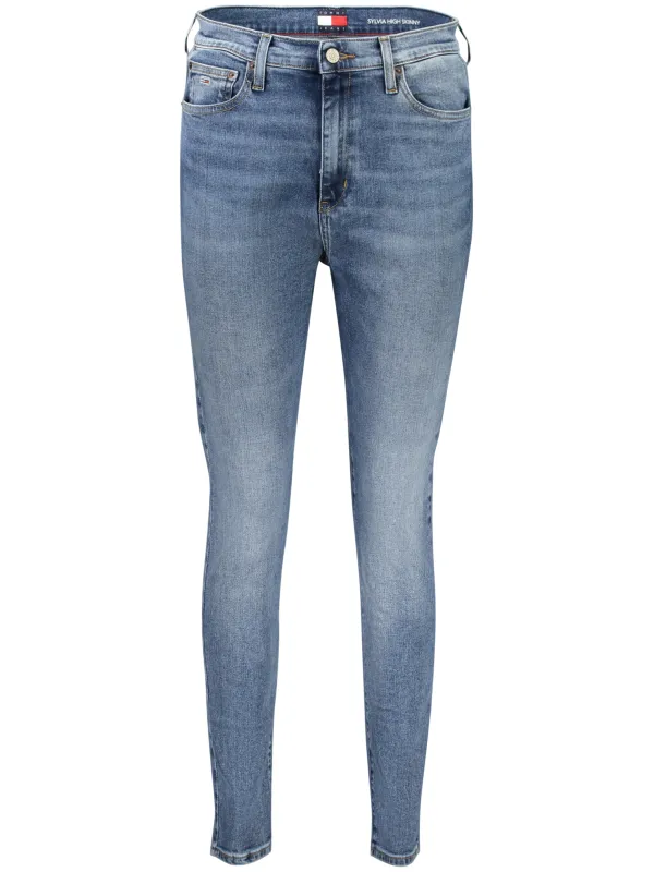 "Tommy Hilfiger Jeans im Sale | **Tommy Hilfiger DW0DW20655_BL1A5: Zeitlose 5-Pocket-Jeans, Sylvia High Skinny mit Washed-Effekt, Knopf und Reißverschluss, Log online kaufen"|Planet-Deluxe