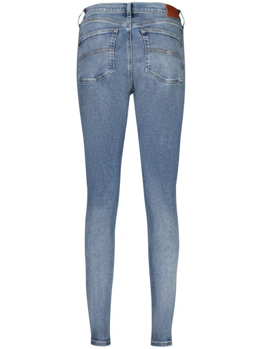 "Tommy Hilfiger Jeans im Sale | **Tommy Hilfiger DW0DW20655_BL1A5: Zeitlose 5-Pocket-Jeans, Sylvia High Skinny mit Washed-Effekt, Knopf und Reißverschluss, Log online kaufen"|Planet-Deluxe