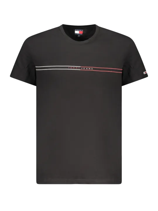 "Tommy Hilfiger T-Shirts im Sale | Regeneratives T-Shirt mit Logo Print und Rundhalsausschnitt online kaufen"|Planet-Deluxe