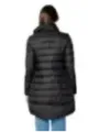 Schwarze, lange Damen-Steppjacke Peuterey