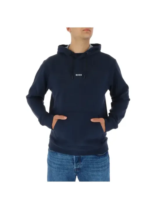 Navy Hugo Boss Pullover Hoodie