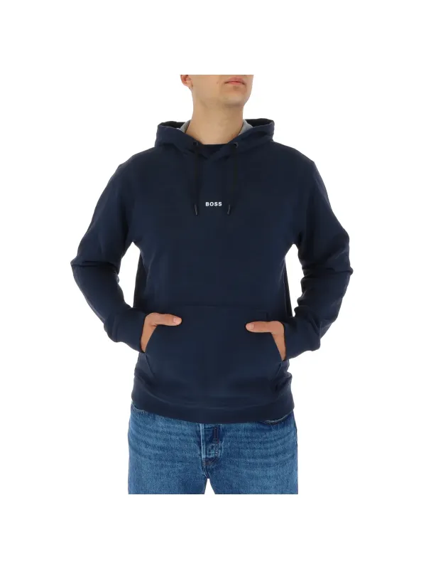 Navy Hugo Boss Pullover Hoodie