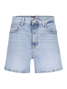 "Nachhaltige Mom Jeans Shorts mit Stickerei - Regenerative Baumwolle"