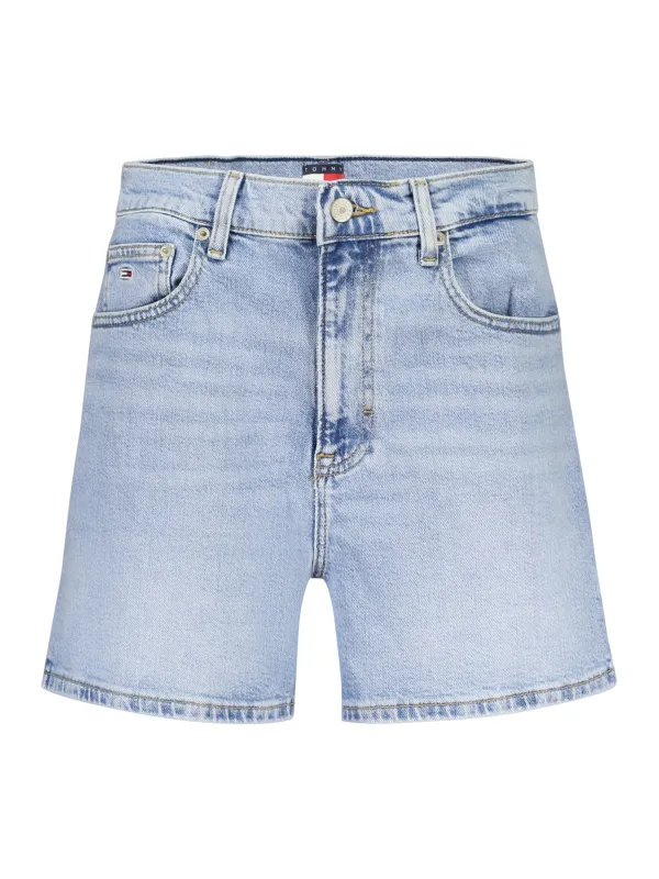 "Tommy Hilfiger Shorts im Sale | Regenerative Baumwolle Mom Jeans Shorts mit Stickerei online kaufen"|Planet-Deluxe