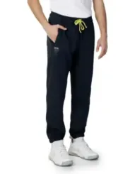 Schwarze Blauer Jogginghose mit Bündchen