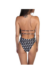 Moschino Schwarz Bikini mit Affenmuster