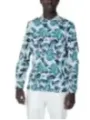 Blaues Blumenhemd mit leichtem Stoff