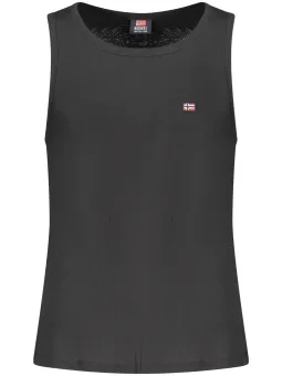 "NORWAY1963 Schwarzes Tanktop mit Stickerei - Hemden"