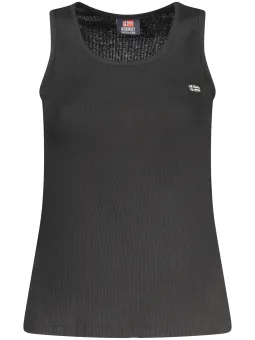 "Schwarzes NORWAY1963 Tanktop mit gesticktem Logo"