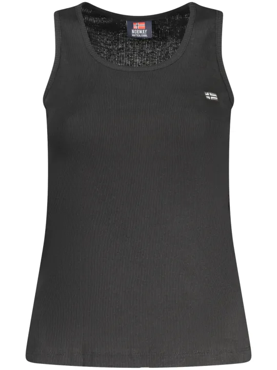 "Schwarzes NORWAY1963 Tanktop mit gesticktem Logo"