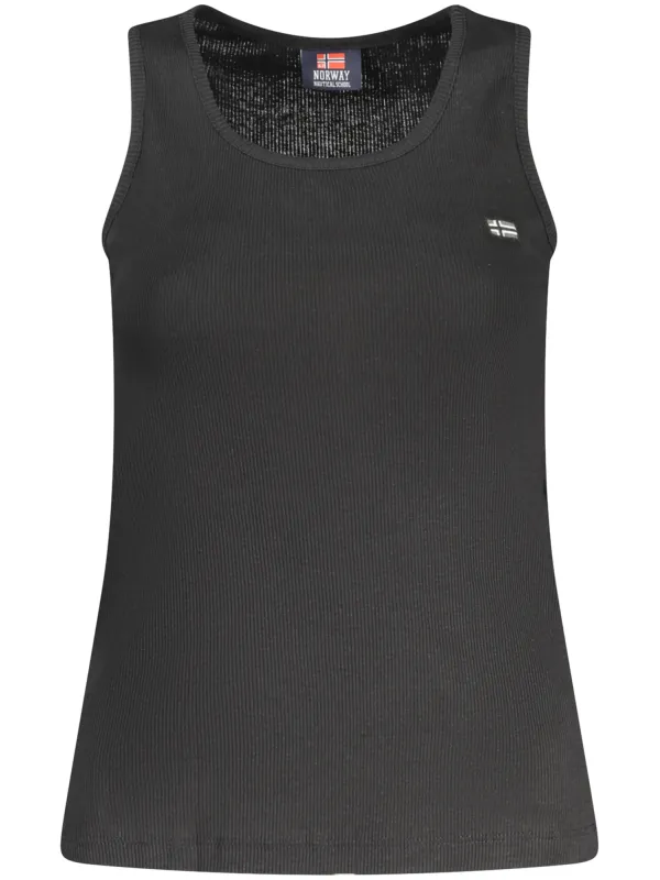 "Schwarzes NORWAY1963 Tanktop mit gesticktem Logo"