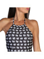 Moschino Bärenmuster schwarzes Tanktop
