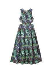 Blumenmuster knielanges Sommerkleid Desigual